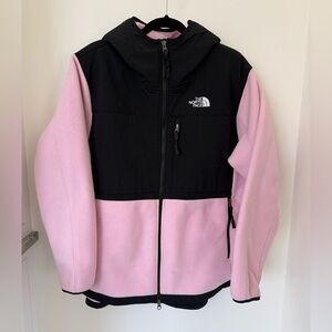 The North Face Two-Tone Pink and Black Fleece - Size XL